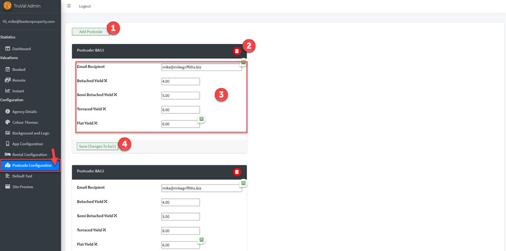 postcode-setup – TruVal